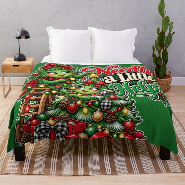 Item preview, Needle a Little Help? – Cute Christmas Tree Decorating Pun designed and sold by Searching ideas.