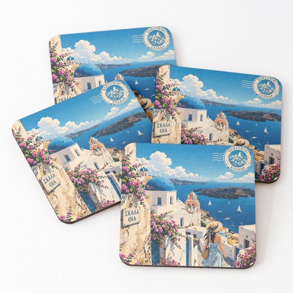Item preview, GREECE - Dreamy Santorini - Blue Sunset designed and sold by DibujandoPorfa.