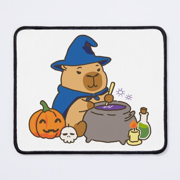 Item preview, CapybarWitch Brewing Halloween illustration designed and sold by BrightVibeStore.