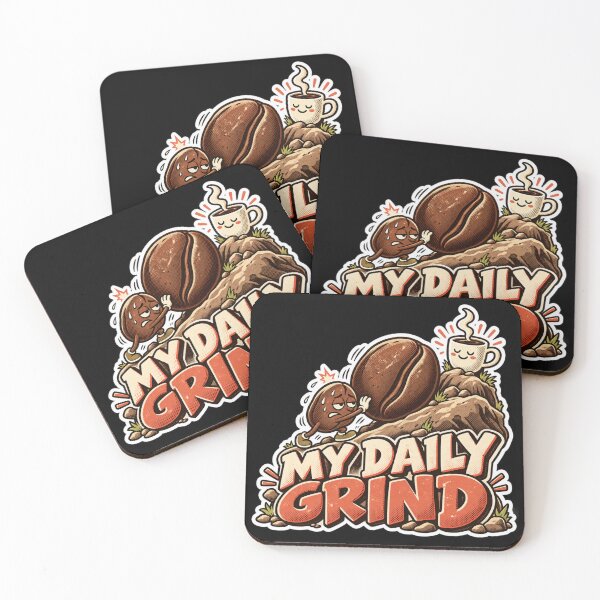 Item preview, My Daily Grind Coffee Bean - Funny Coffee Lover Art designed and sold by DesignsDominus.