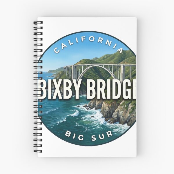 Item preview, Bixby Bridge California Clear Day Round Badge Sticker designed and sold by DetourDgn.