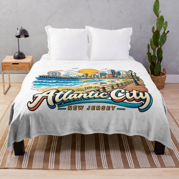 Item preview, Hand Drawn Atlantic City New Jersey Travel Souvenir Landmark Gift designed and sold by MichaeIRellov.