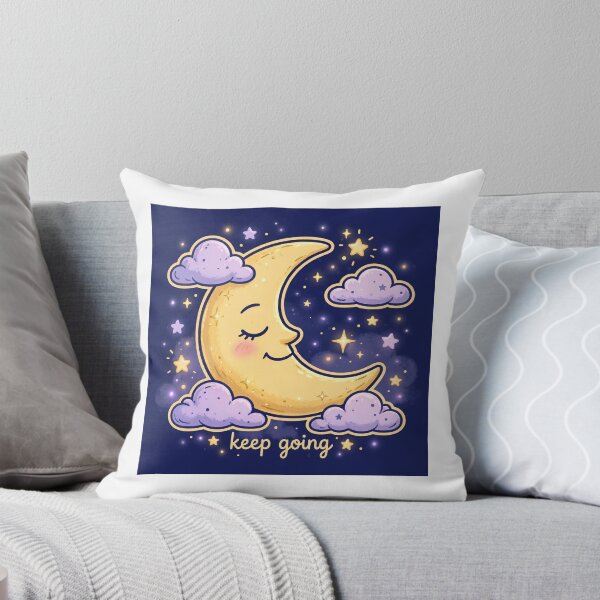 Item preview, Keep Going Gentle Positivity Moon Sticker designed and sold by WhaleStore.