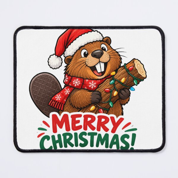 Item preview, Christmas Beaver designed and sold by maximinano100k.
