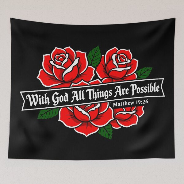 Item preview, Matthew 19:26 With God All Things Are Possible designed and sold by plushism.