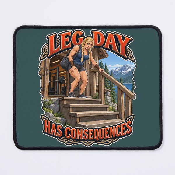 Item preview, Leg Day Has Consequences – Viking Gym Humor designed and sold by GENX-AUTISM-DAD.