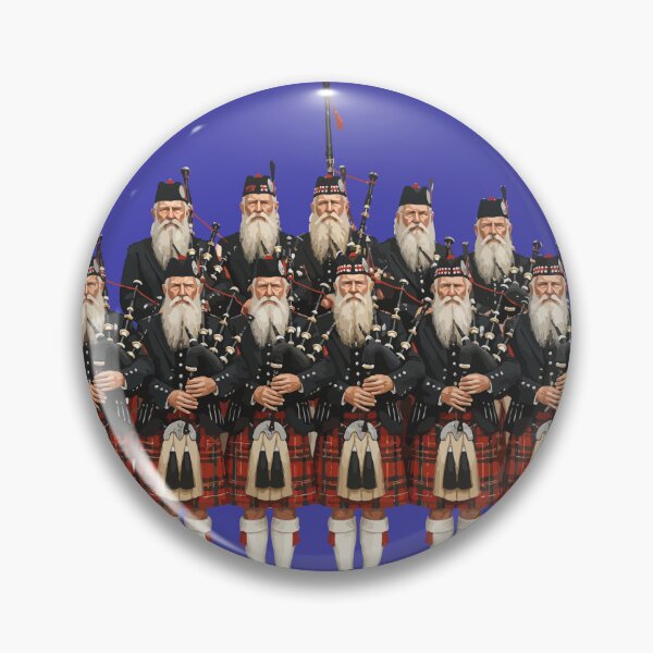 Item preview, Eccentric White-Bearded Bagpipers Scottish Skirl designed and sold by taiche.