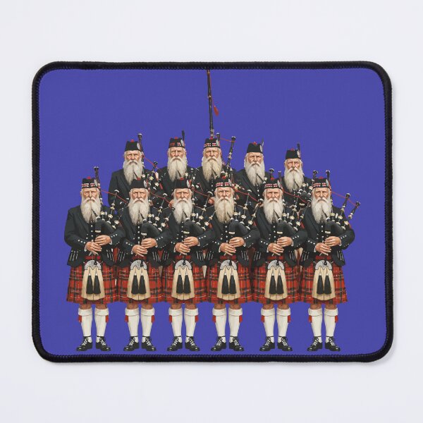 Item preview, Eccentric White-Bearded Bagpipers Scottish Skirl designed and sold by taiche.