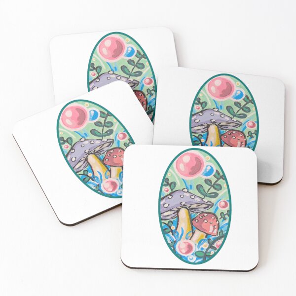 Item preview, Mushrooms and Bubbles #1 designed and sold by Lisa Bassett Art.