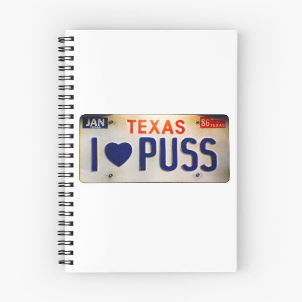Item preview, I <3 Puss License Plate designed and sold by wickedsavvy.