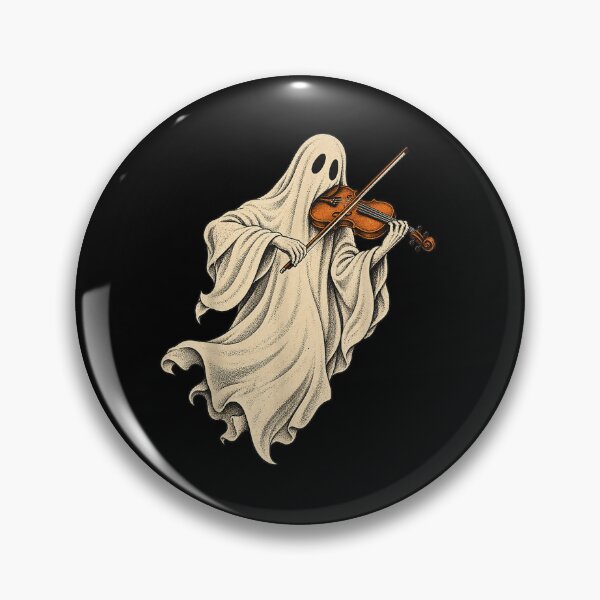 Item preview, Ghost Violin Player Funny Halloween Shirt Women Men designed and sold by Daisy Grimes.