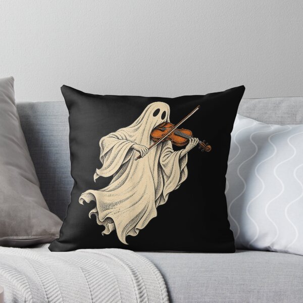 Item preview, Ghost Violin Player Funny Halloween Shirt Women Men designed and sold by Daisy Grimes.
