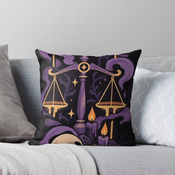 Item preview, Spooky Libra Zodiac – Gothic Scales,Skull & Purple Celestial Halloween Art designed and sold by P.L.U.T.O.