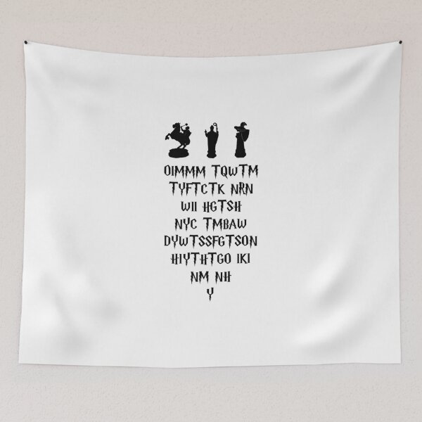 Item preview, Wizard Chess Silhouette and Magical Gothic Alphabet Fantasy Design designed and sold by creatingmouseshop.