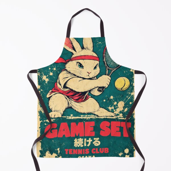 Item preview, Japanese Vintage Tennis Rabbit – Game Set Retro Sports Poster designed and sold by NordenPosters.