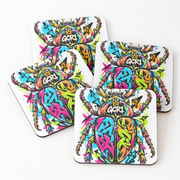 Item preview, GCR1 Wildstyle Beetle – Neon Graffiti Urban Streetwear Insect Art designed and sold by GCR1.