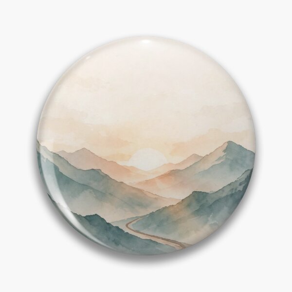 Item preview, Keep Going Motivational Wall Art | Watercolor Mountain Sunrise Inspirational Print designed and sold by jay1229.