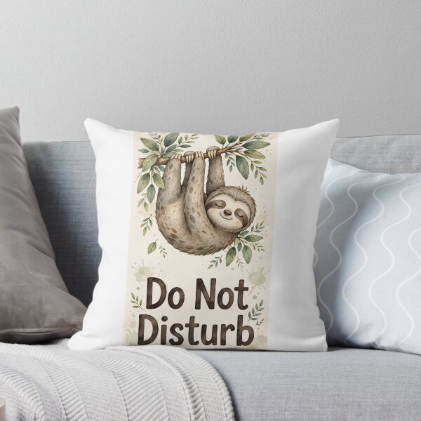 Item preview, Do Not Disturb Funny Sloth Wall Art | Sleepy Sloth Quote Print designed and sold by jay1229.