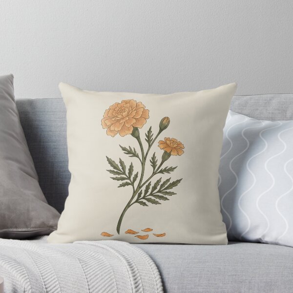 Item preview, Marigold Remembrance — Watercolor Botanical Study in Ochre and Gold designed and sold by Mora Atelier Designs.