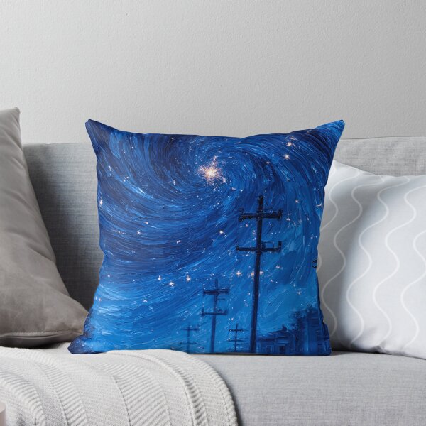 Item preview, Night Street Under a Swirling Starry Sky designed and sold by codex401.