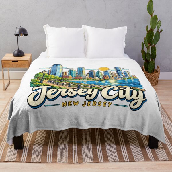 Item preview, Hand Drawn Jersey City New Jersey Travel Souvenir Landmark Gift designed and sold by MichaeIRellov.