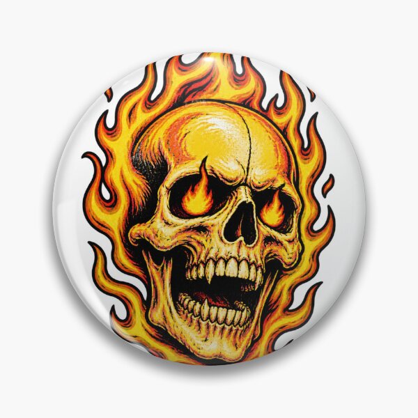 Item preview, Flaming Skull Artwork with Fiery Flames Design for Bold Style ⭐⭐⭐⭐⭐ designed and sold by Zhsarc.
