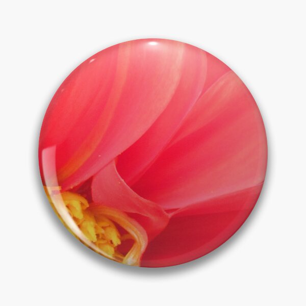 Item preview, Coral Red Dahlia with Golden Orange Center Close-Up designed and sold by lorielynn92.