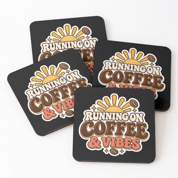 Item preview, Running on Coffee & Vibes - Retro Coffee Lover Design designed and sold by DesignsDominus.