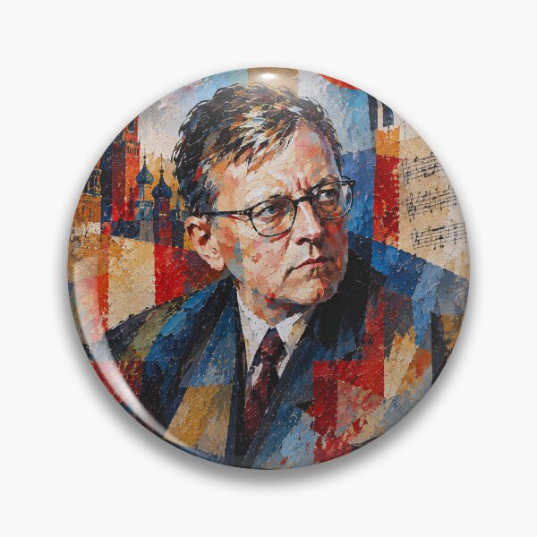 Item preview, Dmitri Shostakovich Portrait Painting – Classical Music Legend designed and sold by GalleryKauffeld.