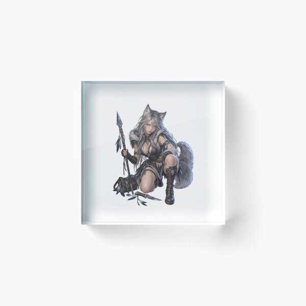 Item preview, Silver Fang – Fantasy Wolf Girl Huntress designed and sold by Christian Weiss.