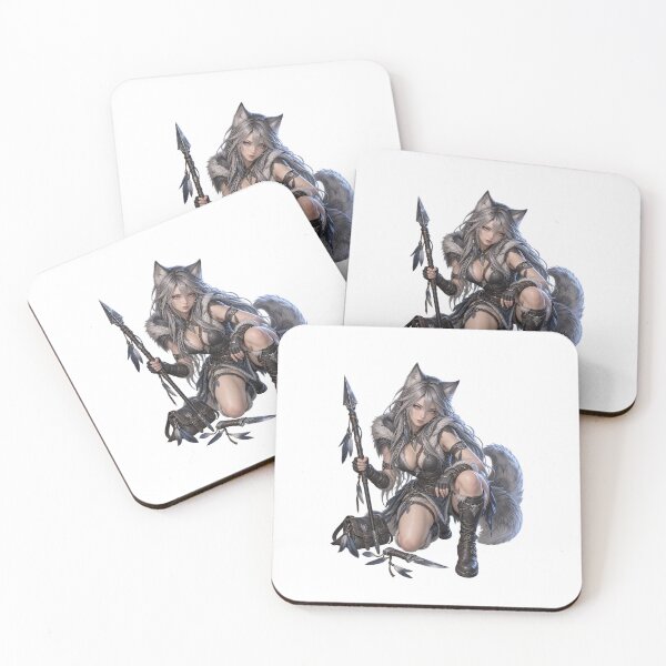 Item preview, Silver Fang – Fantasy Wolf Girl Huntress designed and sold by Christian Weiss.