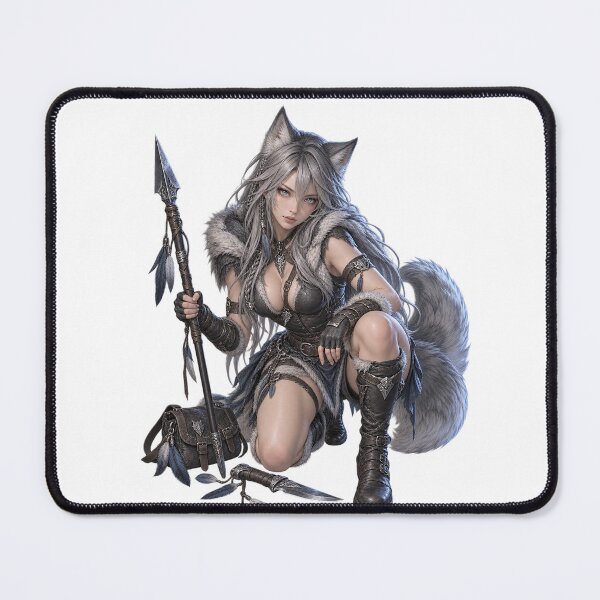 Item preview, Silver Fang – Fantasy Wolf Girl Huntress designed and sold by Christian Weiss.