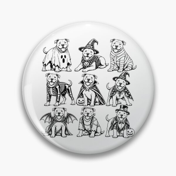 Item preview, Pitbull Halloween Funny Spooky Dog Costume Ghost Witch Mummy designed and sold by Daisy Grimes.