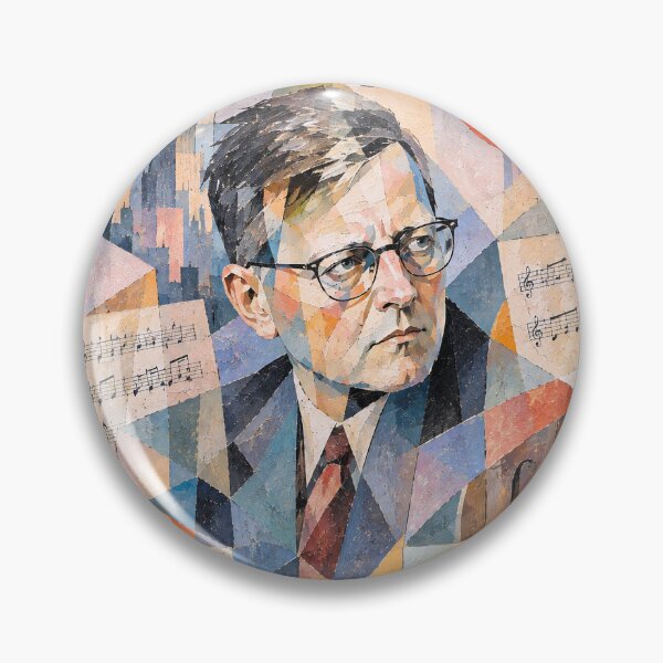 Item preview, Dmitri Shostakovich Painting – Soviet Composer and Pianist designed and sold by GalleryKauffeld.