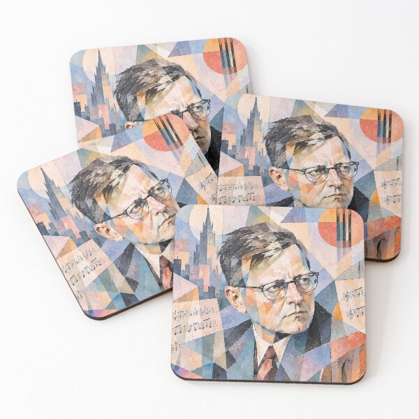 Item preview, Dmitri Shostakovich Painting – Soviet Composer and Pianist designed and sold by GalleryKauffeld.