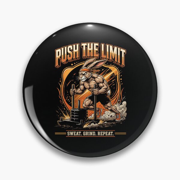 Item preview, Push the Limit – Muscle Rabbit Gym Motivation designed and sold by MyHappyArtShop.