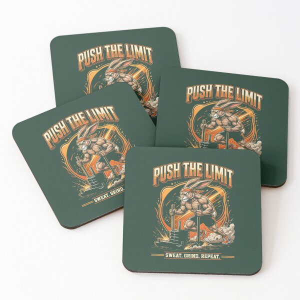 Item preview, Push the Limit – Muscle Rabbit Gym Motivation designed and sold by MyHappyArtShop.