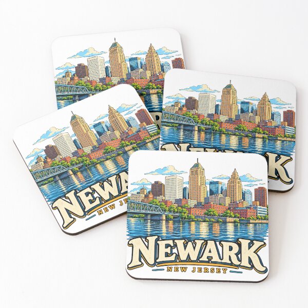 Item preview, Hand Drawn Newark New Jersey Travel Souvenir Landmark Gift designed and sold by MichaeIRellov.