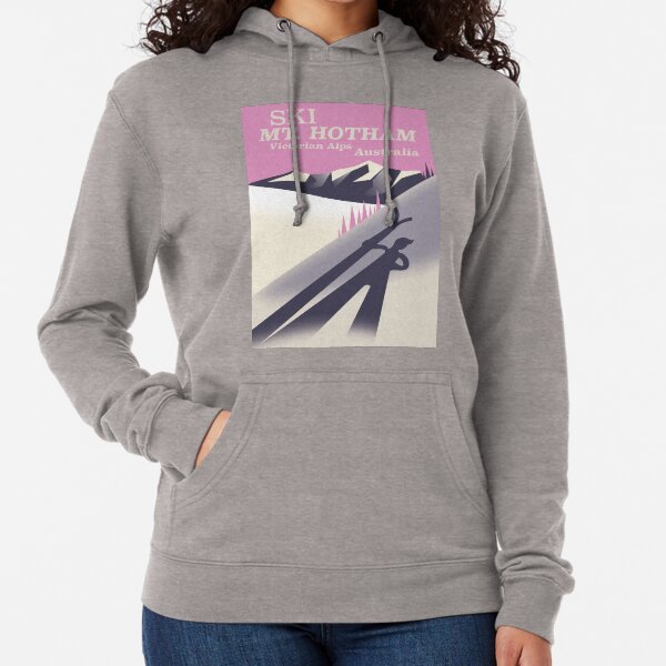 Mt. Hotham Victoria Alps Ski poster Lightweight Hoodie
