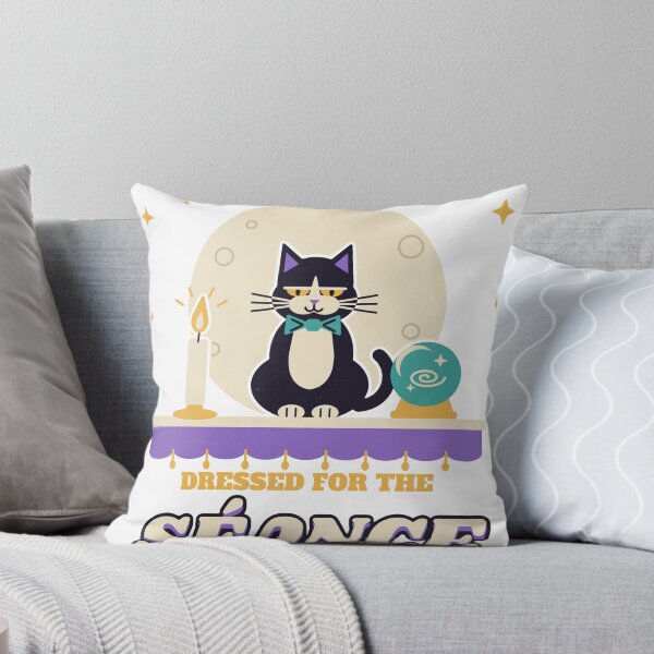 Item preview, Dressed For The Seance Tuxedo Cat Spooky designed and sold by PhoenixTShirtz.