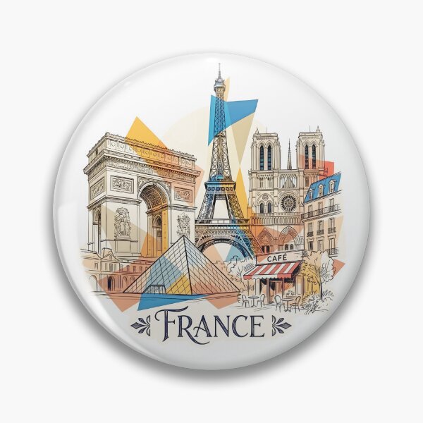 Item preview, Paris France Eiffel Tower and Iconic Landmarks designed and sold by EdwinkOne.