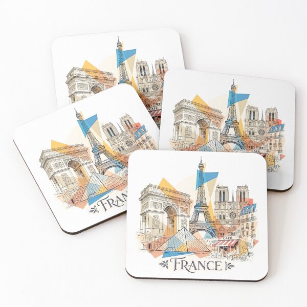 Item preview, Paris France Eiffel Tower and Iconic Landmarks designed and sold by EdwinkOne.