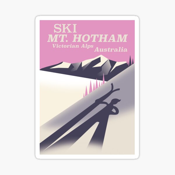 Mt. Hotham Victoria Alps Ski poster Sticker