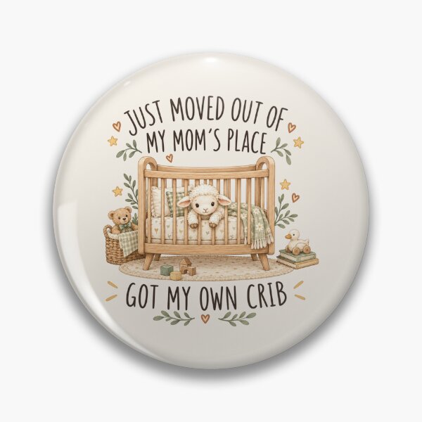 Item preview, Moved Out of Mom's Place Got My Own Crib, Funny Newborn Baby Announcement, Cute Infant Humor, First Outfit, Baby Shower Gift designed and sold by Quiajia.