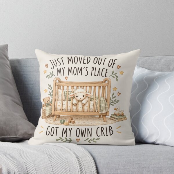 Item preview, Moved Out of Mom's Place Got My Own Crib, Funny Newborn Baby Announcement, Cute Infant Humor, First Outfit, Baby Shower Gift designed and sold by Quiajia.