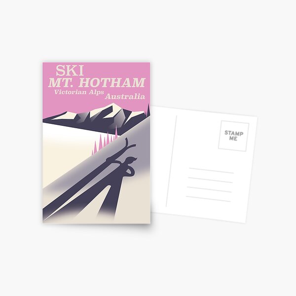 Mt. Hotham Victoria Alps Ski poster Postcard