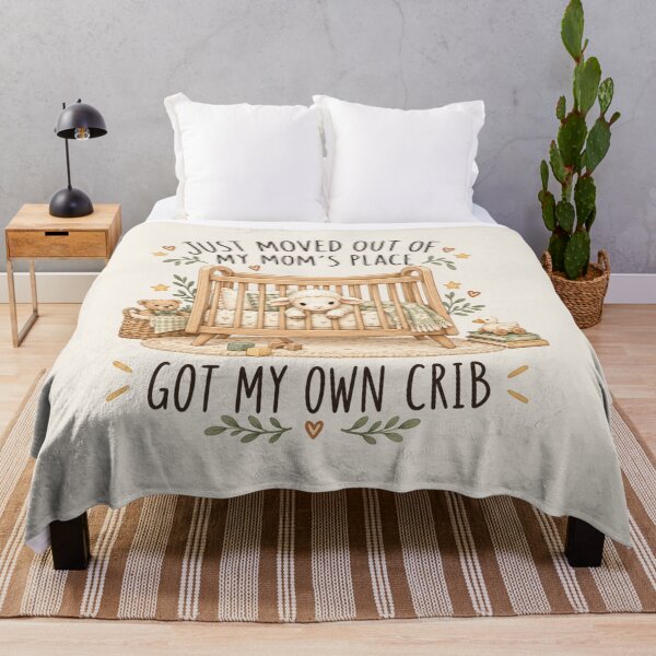 Item preview, Moved Out of Mom's Place Got My Own Crib, Funny Newborn Baby Announcement, Cute Infant Humor, First Outfit, Baby Shower Gift designed and sold by Quiajia.
