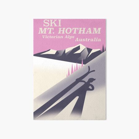 Mt. Hotham Victoria Alps Ski poster Art Board Print