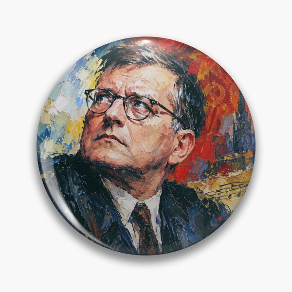 Item preview, Dmitri Shostakovich Painting – Russian Composer Portrait designed and sold by GalleryKauffeld.