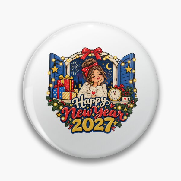 Item preview, Happy New Year 2027 Girls cOZYFestive Design designed and sold by FuzionRaptor.